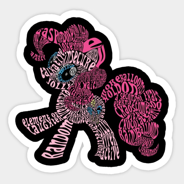 Wordy Pinkie Pie Sticker by WanWanWana